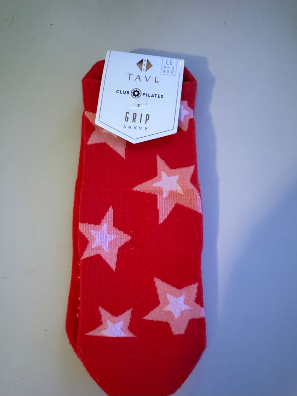 Tavi Noir Savvy Cherry Tomato Grip Socks NWT